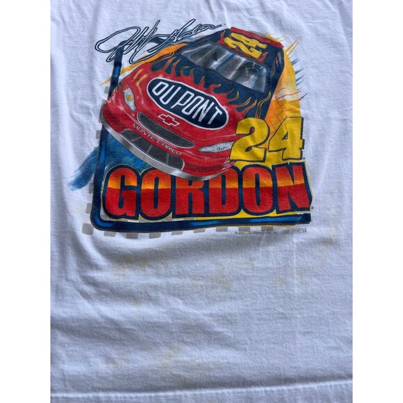 Vintage Jeff Gordon NASCAR Graphic T-Shirt XL Competitors View White H3 - Picture 2 of 5